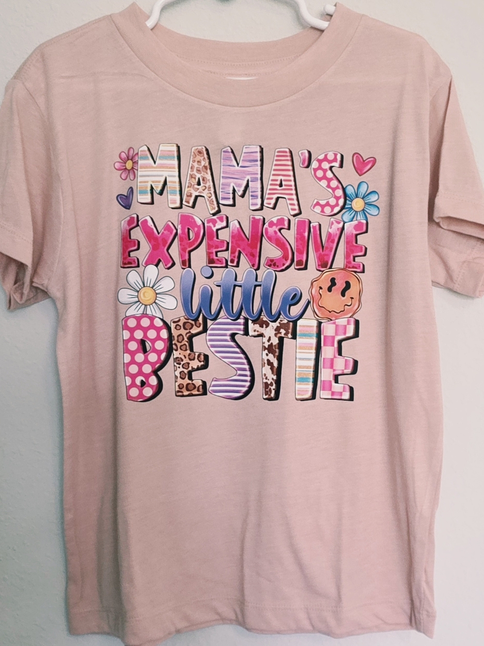 Bella Canvas Custom Pink "Mama's Expensive Little Bestie" Graphic Tee